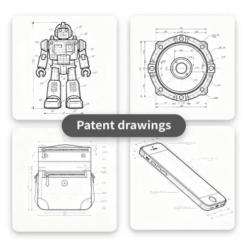 Professional patent line drawing example